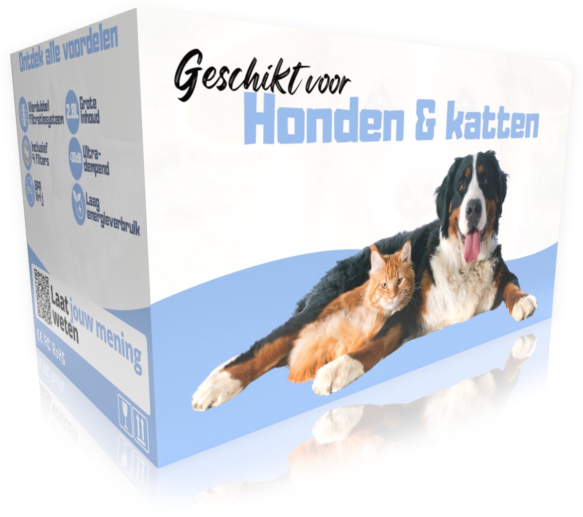 BELLAVITA® Drinkfontein - Waterfontein - Incl. 4 Filters - Waterfontein voor Katten en Honden - 2.8L - Dieren Drinkbak - Zwart thumbnail 4