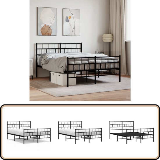 Zinus Justin Lit 90 x 190 cm - 36 cm de Hauteur avec Rangement sous Le lit - Lit Plateforme en