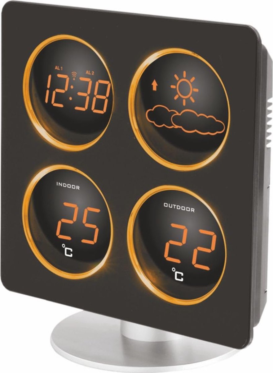 Weerstation met Temperatuurweergave en Alarmfunctie - LED-Display en Buitenzender