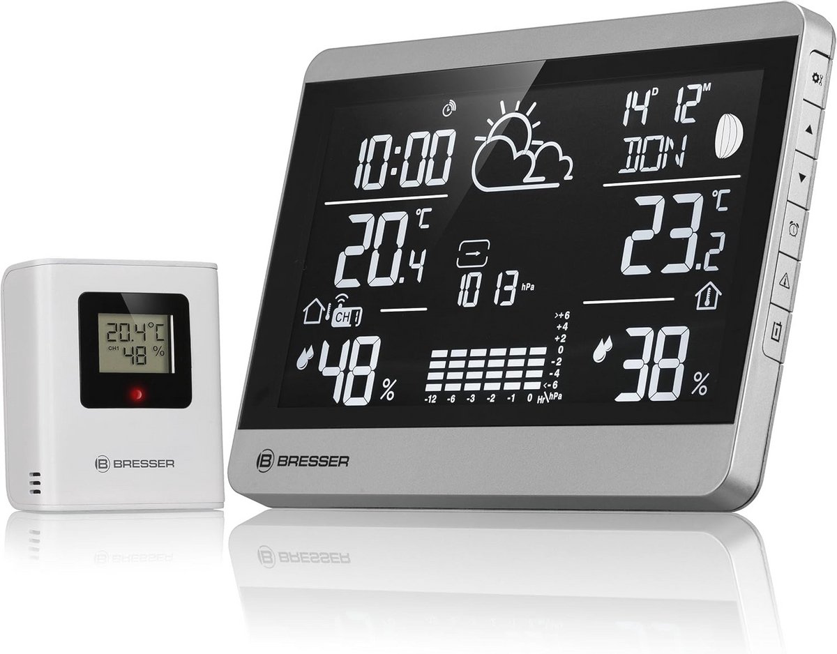 Draadloos Weerstation met Buitensensor en Weersvoorspelling – Temperatuur en Luchtvochtigheid Weergave