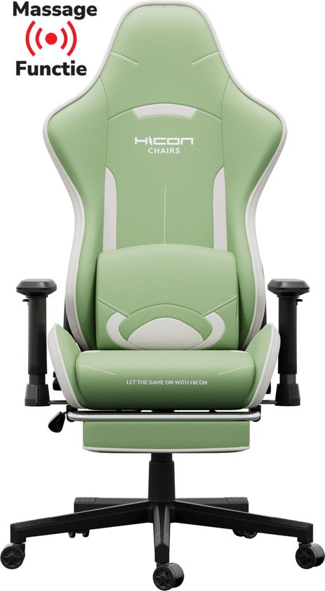 HICON Gamestoel Splendore Stoffen Groen - Gamestoel - €99,99