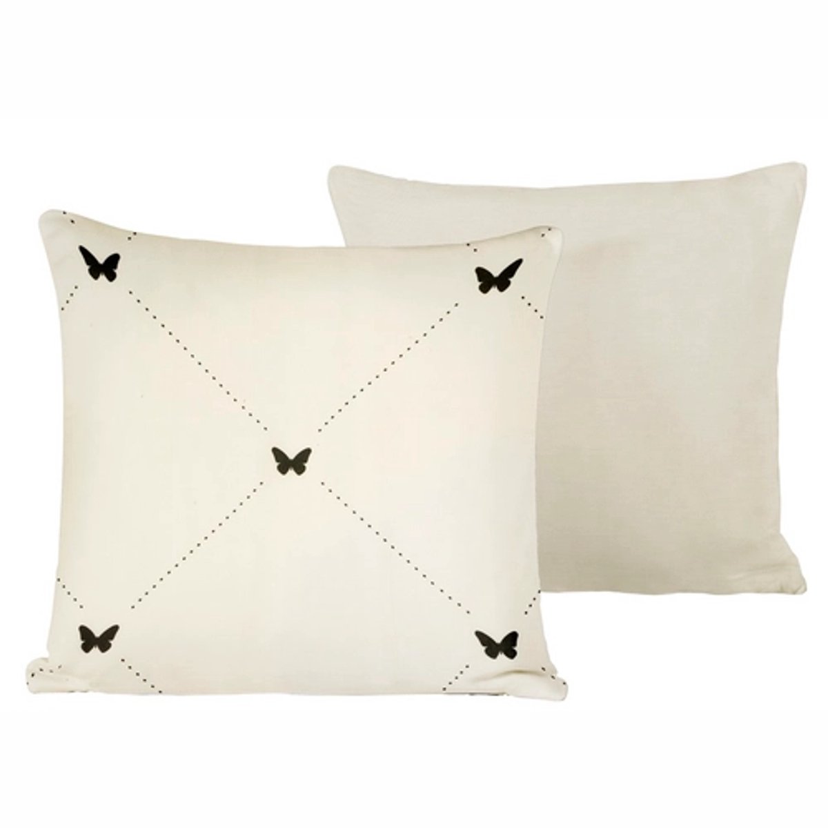Sierkussenhoes De Witte Lietaer Butterflies Meteorit Off White (40 x 40 cm)