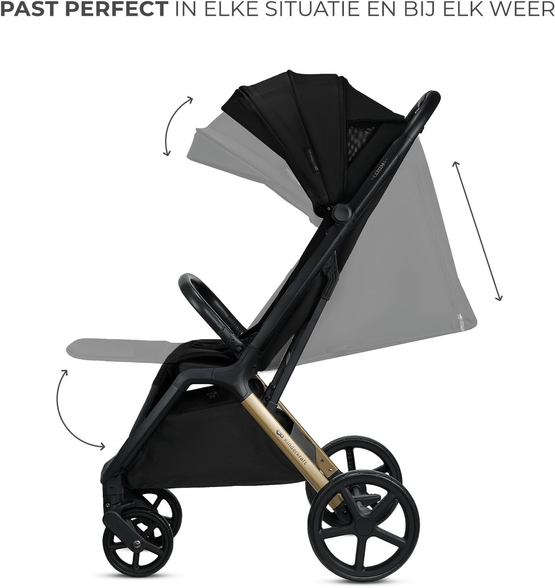 Kinderkraft LOOM Buggy – Lichtgewicht & Compact – Automatisch Inklapbaar – Verstelbare Rugleuning – Zwart – foto 7