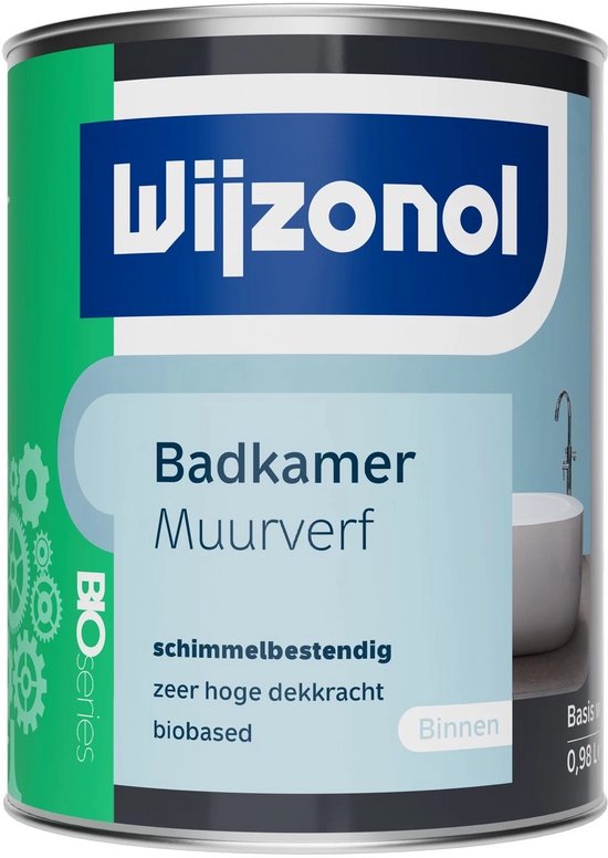 Blik Wijzonol Badkamer Muurverf BIOseries. Schimmelbestendig, zeer hoge dekkracht, biobased, voor binnen.