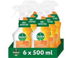 Dettol Allesreiniger Spray - Keuken - 500 ml - 6 x 500 ml - Voordeelverpakking