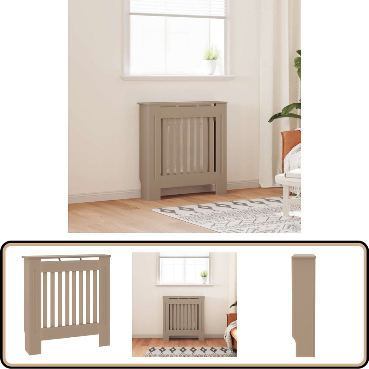 VDD Radiatorombouw - Verwarmingsombouw - Radiatoromkasting - 172 Cm X 82 Cm Modern Design Wit