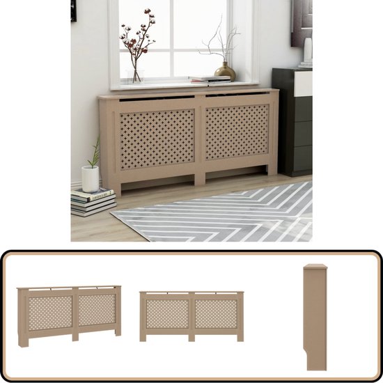 vidaXL Radiatorombouw - 172x19x81,5 cm - MDF Radiator Ombouw ...