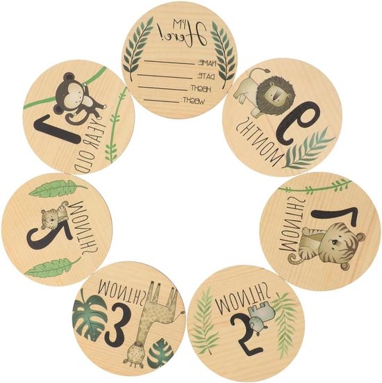 Mijlpaalkaarten baby / eerste jaar | zwart-wit | 20 kaarten ( 1 gratis