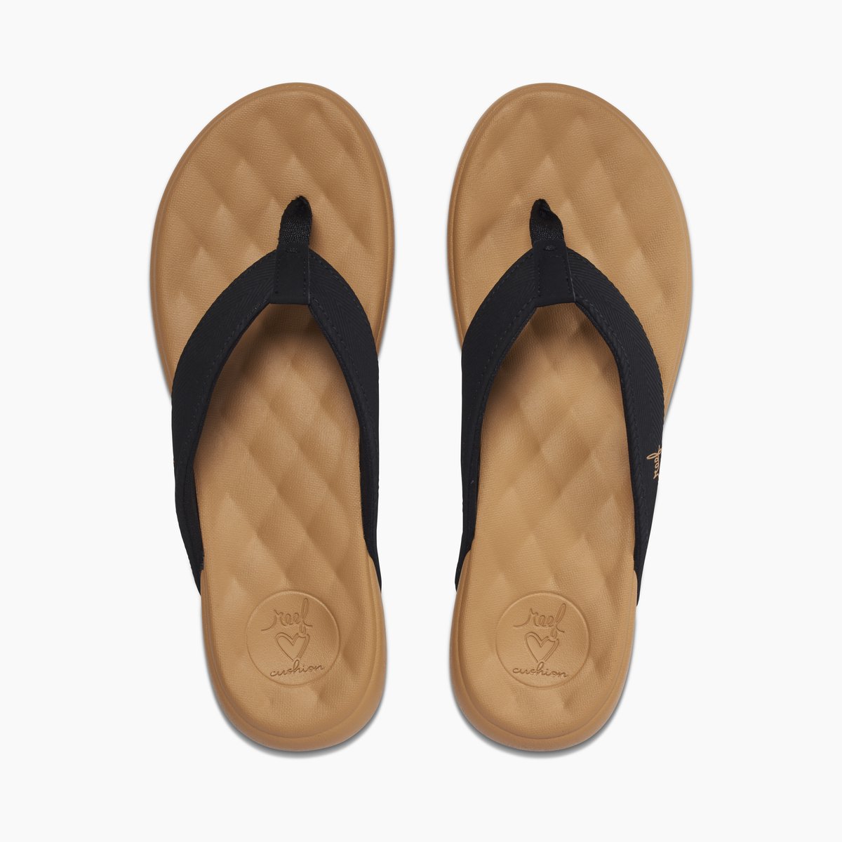 Reef CUSHION HARMONY /TAN Dames Slippers /tan Zwart