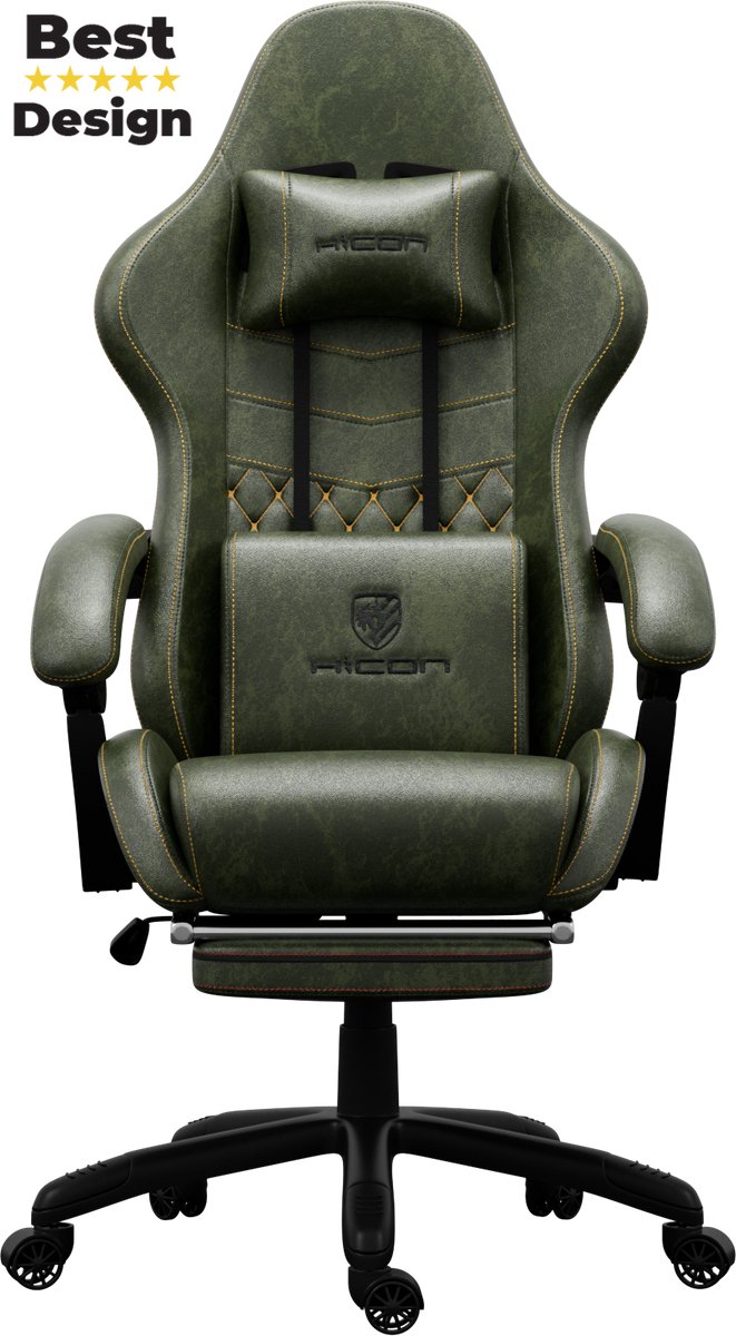 HICON® Kaiser Bureaustoel - Ergonomische bureaustoel - Volwassenen - Verstelbaar - Groen