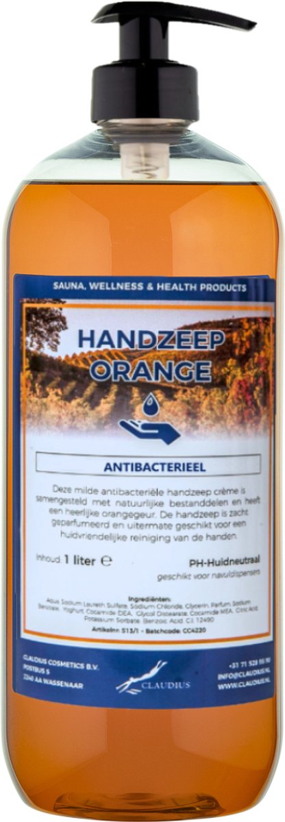 Goedkoopste Handzeep Orange 1 liter - met gratis pomp