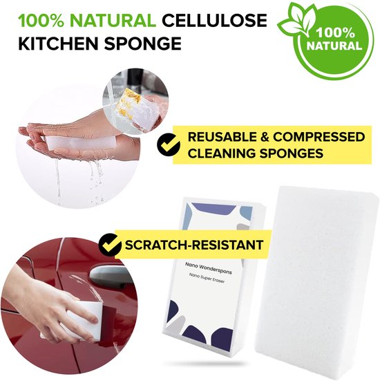 Silva 5x Wonder Sponge - Gomme à saleté tenace - Éponge nettoyante magique