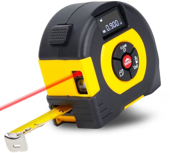 LotaHome - Rolmaat met Laser - 60 Meter - 5 Meter Meetlint - Oplaadbare ...