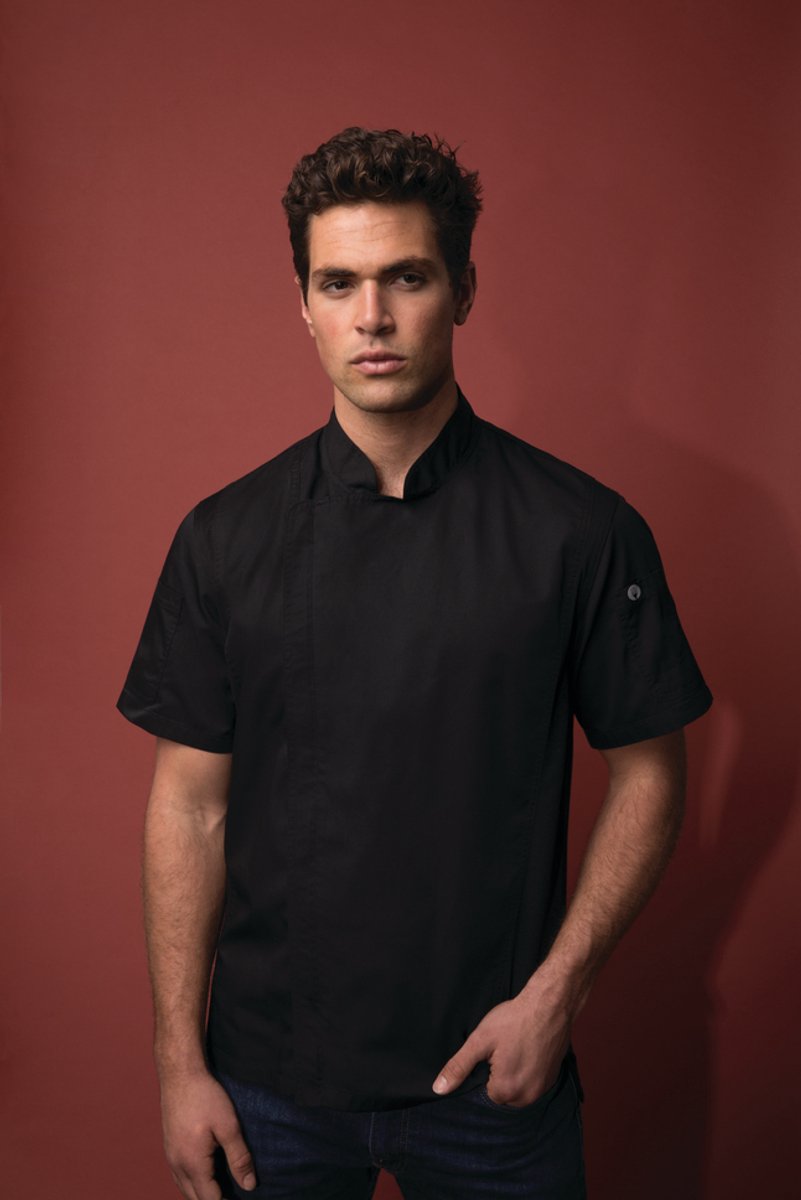 Chef Works Urban Springfield Koksbuis met Rits | Zwart - Maat L