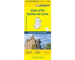 Michelin 320 Wegenkaart Cote-d'Or, Saone-et-Loire