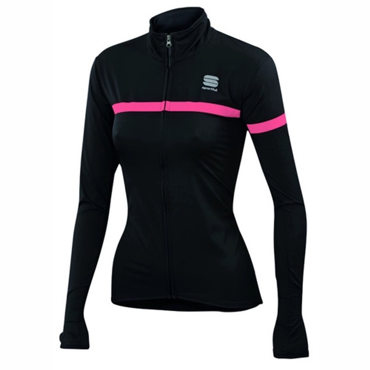 Fietsjack Sportful Women Giara Jacket Black Coral Fluo-M
