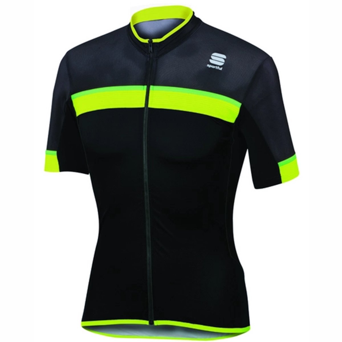 Fietsshirt Sportful Men Pista Jersey Black Yellow-M