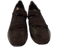 HORNET by Botticelli- SNEAKER-CAMOSCIO-LEER/MESH-BROWN-43