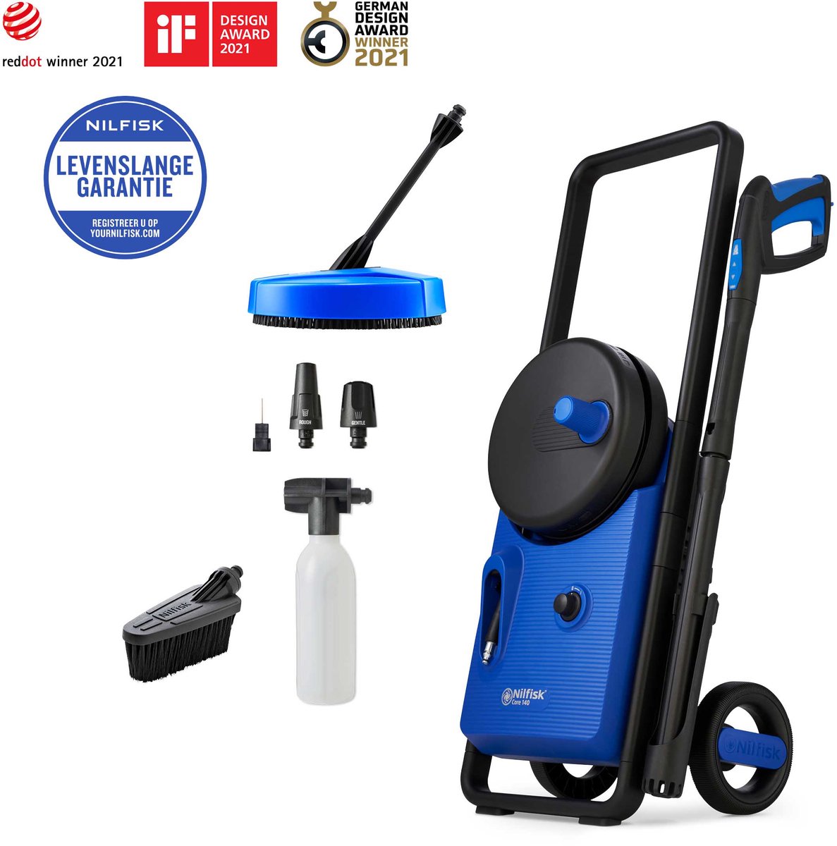 Bol.com Nilfisk Core 140 Inhand Power Control PCA - 140 Bar - 8 Meter Lang Slang aanbieding