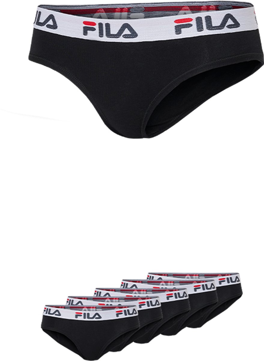FILA - Urban Logo Brief | 5-Pack | Dames Slip | Maat M - Zwart
