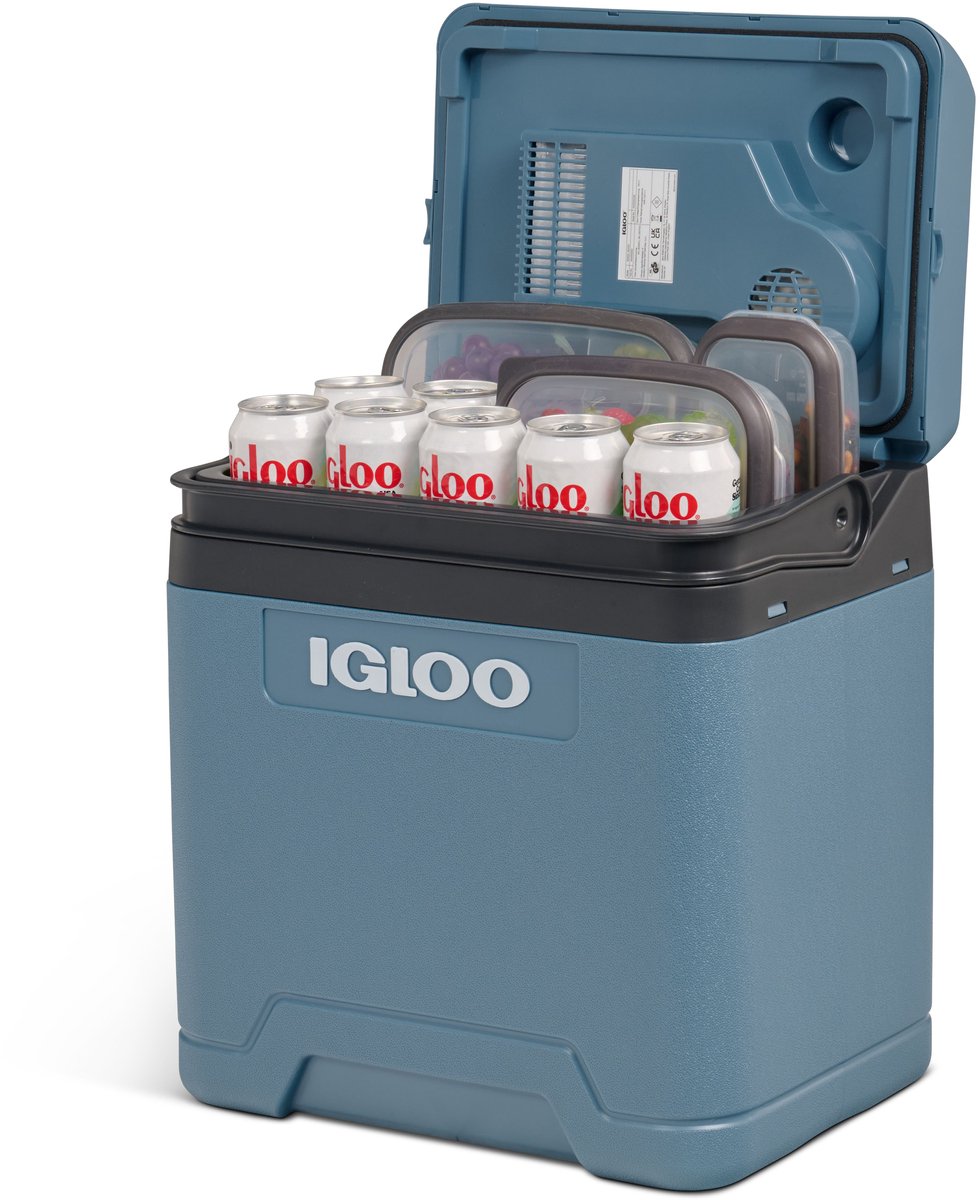 Igloo IE24 DC - Thermo Elektrische Koelbox - 24 Liter - 12V DC - tot 20°C onder Temperatuur - Blauw – foto 4