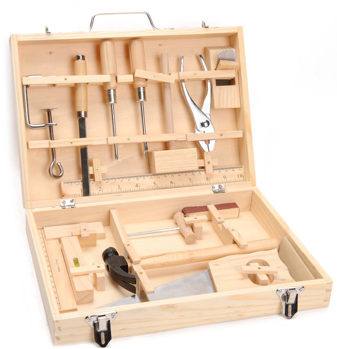 Houten Gereedschapskist 16dlg.