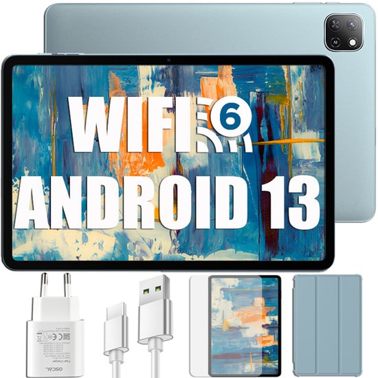 Oscal Blackview Pad 50 WiFi Tablet 10.1" HD+ IPS - Android 13 - 2.4G+5G WiFi 6- RAM 6 GB - ROM 64 GB - 5100mAh - Blauw