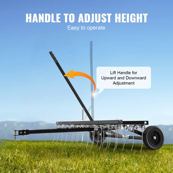 VEVOR Verticuteermachine, Gazoneg, Mosverwijderaar, Gazonbeluchter, 24 Tanden, 121,9 cm van VEVOR — afbeelding 5
