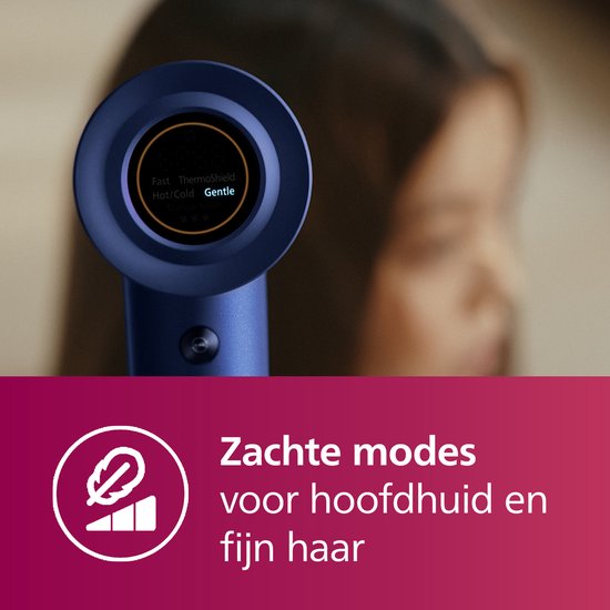 Philips 8000 Series Föhn – ThermoShield Advanced – Ionen‑technologie – Haardroger Met Diffuser – Blauw – BHD839/10