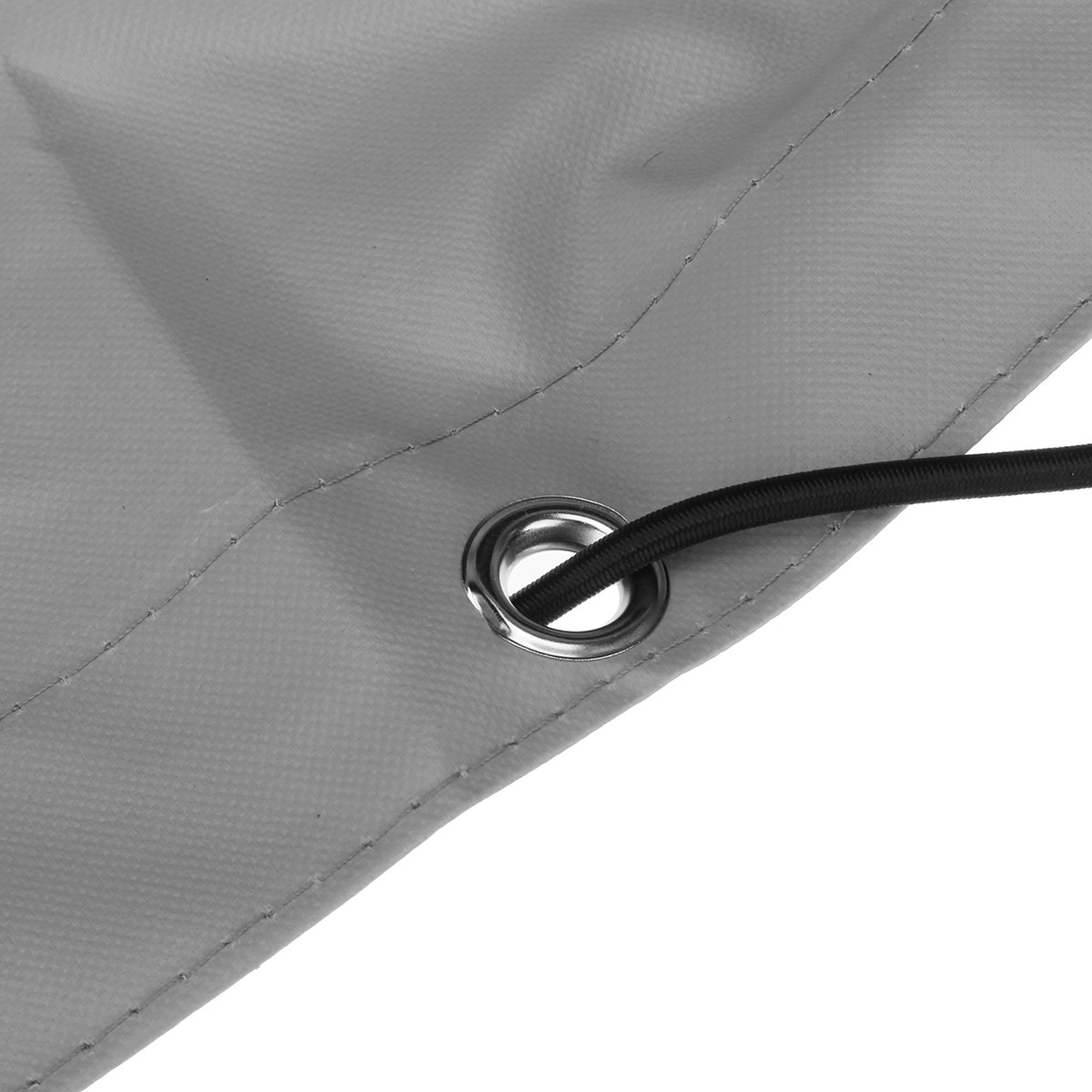 Aanhanger afdekzeil met elastisch koord - 250x130x8 cm - met reflecterende strepen - Grijs