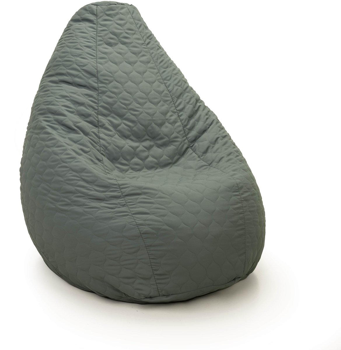 Drop & Sit compacte zitzak - tijdloos gewatteerd nylon - legergroen - 180L - tijdloos model - comfort & stijl met uitneembare binnenzak