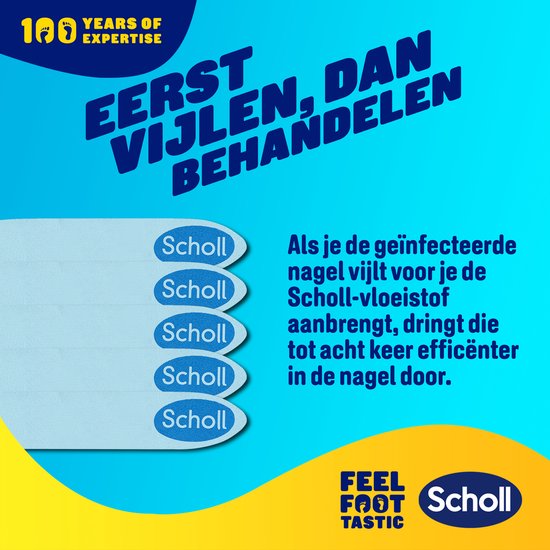 Scholl Kalknagelbehandeling - Kalknagel Vijl met Kalknagelpen - Schimmelnagel Behandelset - 5 Vijltjes - 8,3 ml