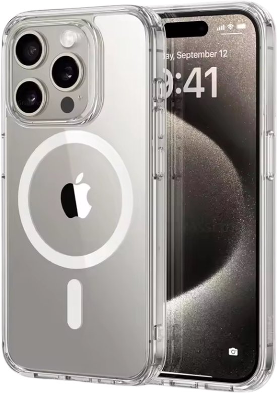 Coque adaptée à iPhone 16 Pro - Coque MagSafe - Transparente