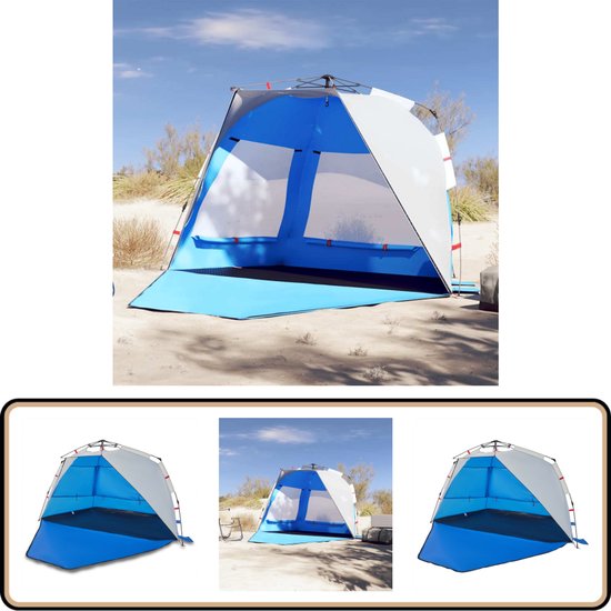 Strandtent 230x200 cm, UPF 50 , zonnetent met zandankers, zandzakken