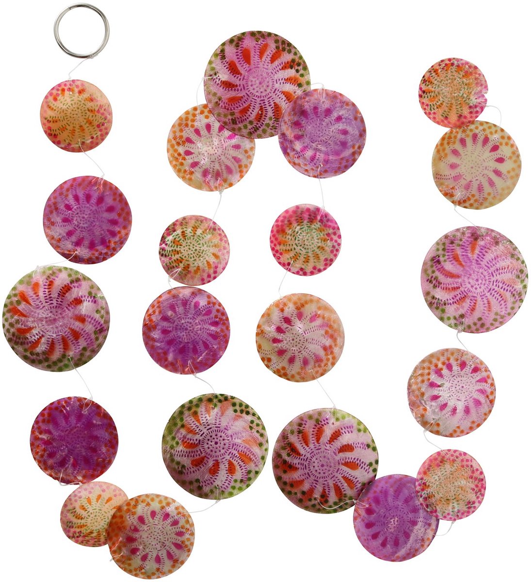 Boltze - Guirlande - Zomer - Decoratie - Schelpen - 180cm - Roze - Woonslinger