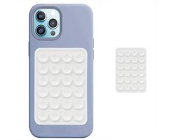 Zuignapje voor telefoon - Witte zuignap voor achterkant van telefoon - Telefoon ophangen middels zuignap - Zelfklevend