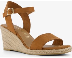 Tamaris dames espadrilles met sleehak zwart - Maat 39