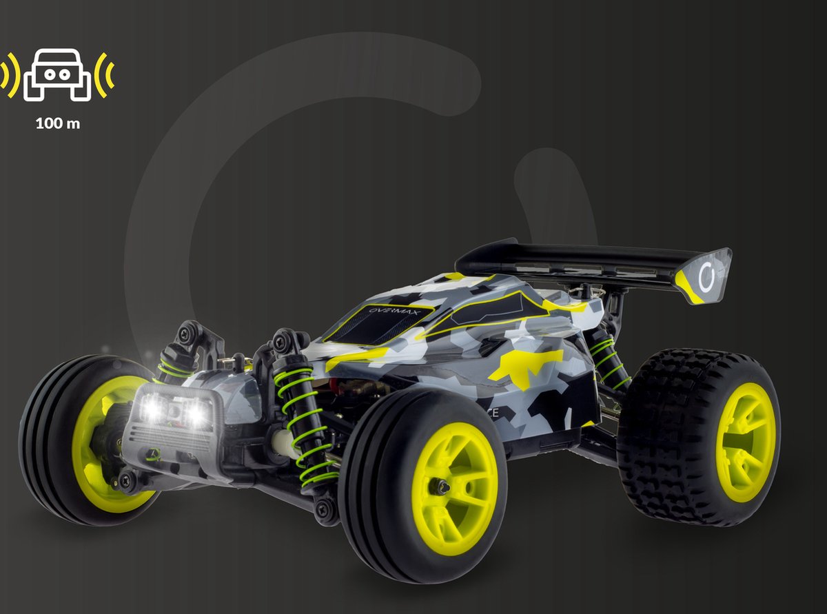 Overmax X-Pace - Bestuurbare Auto - 2 accu’s - 30 km/u - 4x4 - 1:18 - Bereik 100m - Onafhankelijke vering - LED’s - Offroad RC Auto Volwassenen & Kinderen - Afstandsbestuurbare Auto voor Buiten — afbeelding 18