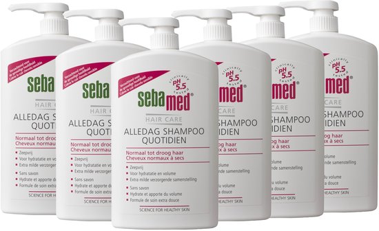Sebamed Alledag Shampoo - Zeepdispenser - 1 liter 6 pack