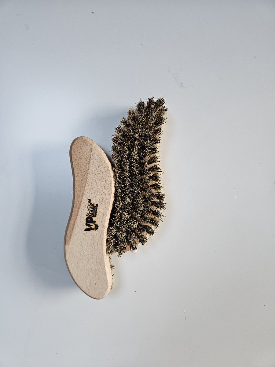 Goedkoopste Houten werkborstel met harde haren 20 cm in een s vorm