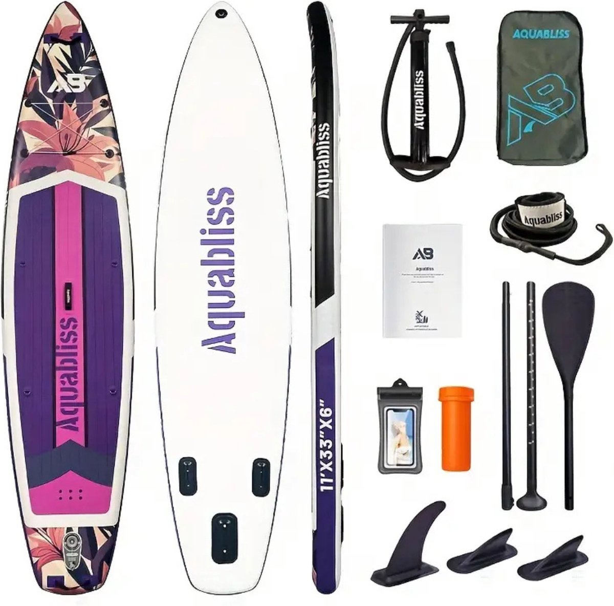 Bovista Sup Board - Opblaasbaar - Supboard - Sup Boards - Paddle - Kayak - Paars - 335cm