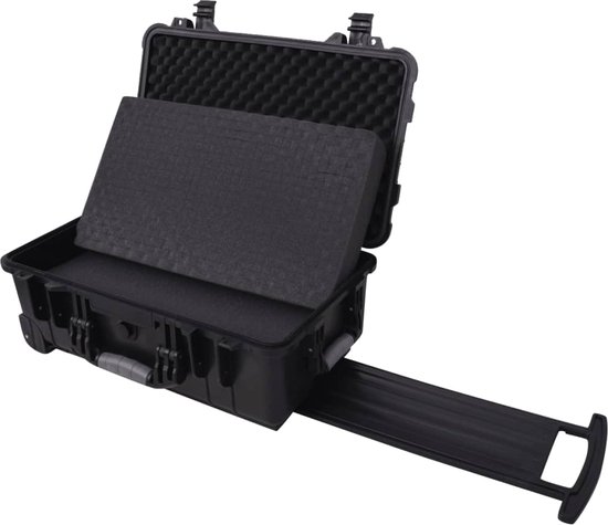 Hardcase transportkoffer met schuimvulling zwart kopen