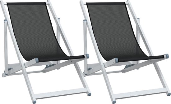 SoBuy OGS35-Rx2 Set Van 2 Textiele Verstelbare Klapstoelen Met Verstelbare Rugleuning Campingstoelen Voor Buiten Strandtuin Rood