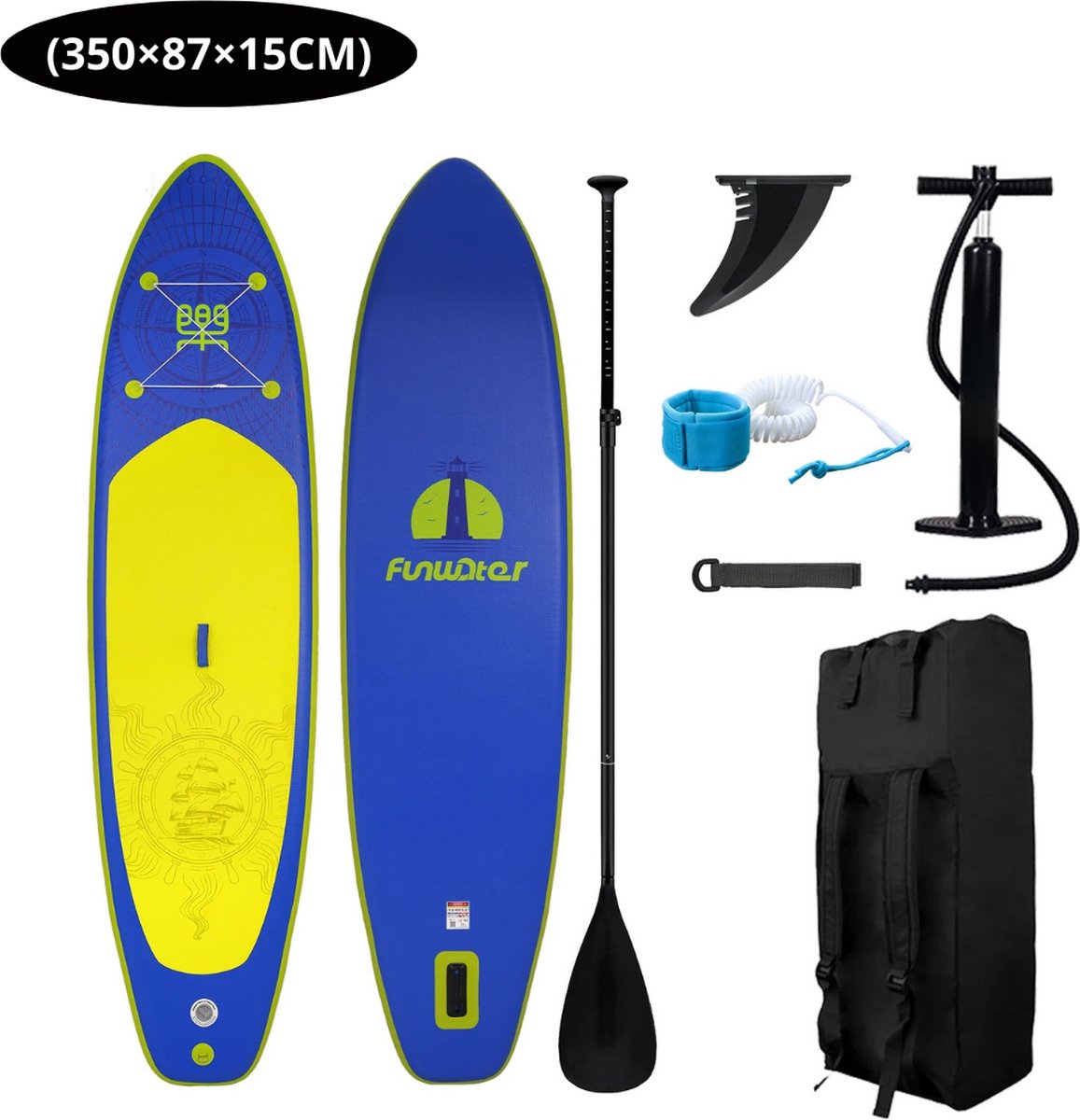 Livano Sup Board - Opblaasbaar - Supboard - Sup Boards - Paddle - Kayak - 350cm - Donker Blauw