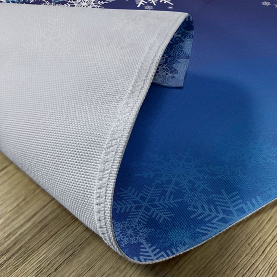 Set de 4 sets de New imprimés flocons de neige pour table à manger, lavables et antidérapants.