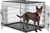 Grande cage pour chien - Cage pour chiot avec 2 Portes - Facile à nettoyer - Plateau en plastique amovible - Caisse de dressage pliable en métal pour chien - Grande taille 914 cm (Large 914)