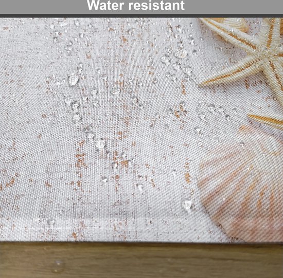 Set de 4 sets de table New Bed Ocean Shells and Starfish pour table à manger, tissu lavable avec envers antidérapant