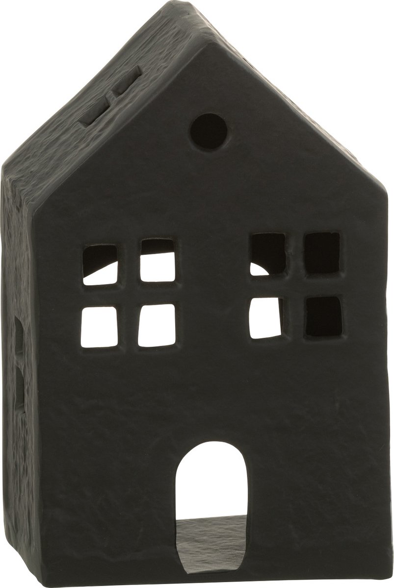 J-Line kaarshouder Huis - aluminium - zwart