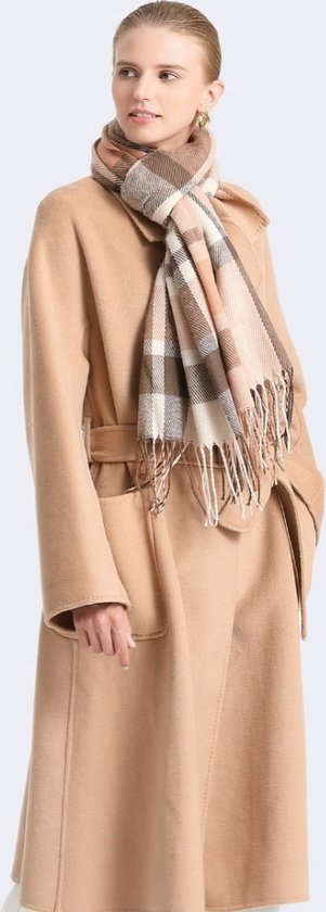 Miss Lulu Foulard Femme - Châle Femme - 200x60cm - Abricot