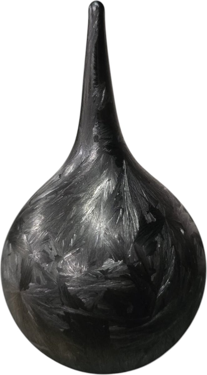 Mini Urn - Druppel - Glas - Zwart Frost - 200ml